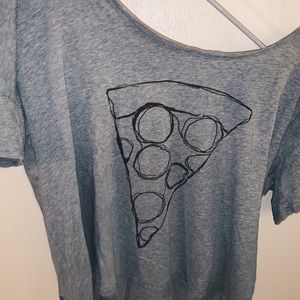 old navy boyfriend fit pizza shirt